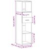 vidaXL Hoge kast 30x42,5x124 cm bewerkt hout grijs sonoma eikenkleur