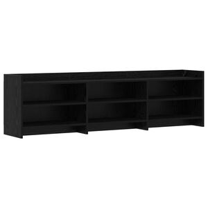 vidaXL TV-kast 168 x 33 x 47 cm Zwart eiken Bewerkt hout