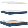 vidaXL Opbergbed met LED met matras Blauw 160 x 200 cm Polyester