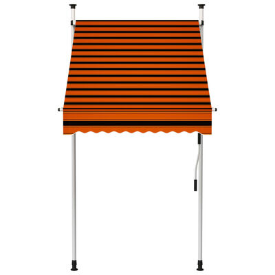 vidaXL Luifel handmatig uittrekbaar 100 cm oranje en bruin