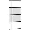 vidaXL Schuifdeur met beslag 102,5x205 cm gehard glas en aluminium