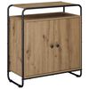 vidaXL Dressoir Artisanaal eiken 68 x 35 x 75 cm Bewerkt hout
