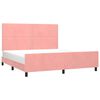 vidaXL Bedframe met hoofdeinde fluweel roze 160x200 cm