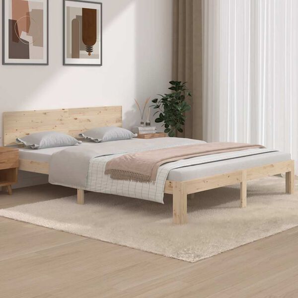 vidaXL Bedframe massief hout 150x200 cm
