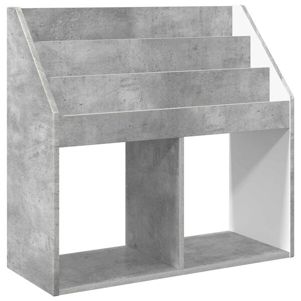 vidaXL Kinderen Boekenkast met opslag Beton Grijs 72,5 x 29,5 x 69 cm