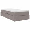 vidaXL Opslag bed met matras met matras Taupe 90 x 200 cm Polyester