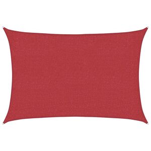 vidaXL Zonnezeil 160 g/m&sup2; 2x2,5 m HDPE rood