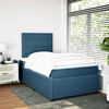 vidaXL Boxspring met matras fluweel donkerblauw 120x200 cm