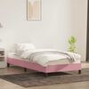 vidaXL Bedframe zonder matras 90x220 cm fluweel roze