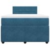 vidaXL Boxspring met matras fluweel blauw 120x190 cm