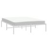 vidaXL Bedframe metaal wit 160x200 cm