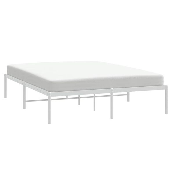 vidaXL Bedframe metaal wit 160x200 cm