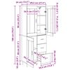 vidaXL Hoge kast met lade 2 pcs Artisan Eiken Bewerkt hout