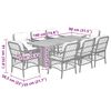 vidaXL 9-delige Tuinset met kussens poly rattan gemengd beige