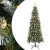 vidaXL Kunstkerstboom met 300 LED Groen 210 cm PVC en Plastic en Staal