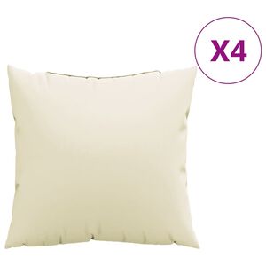 vidaXL Bankkussens 4 st 60x60 cm stof cr&egrave;mekleurig