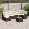 vidaXL Tuin Sofa Set Bruin poly rattan