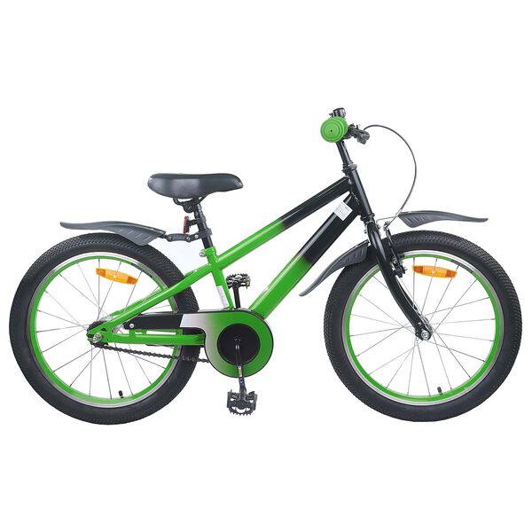 vidaXL Kinderfiets 22 Inch voor 7-12 jaar oud Blauw Zwart