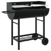 vidaXL Houtskoolbarbecue Verstelbaar Zwart 96,5 x 42,5 x 88,5 cm