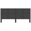 vidaXL Hoofdbord 200x200 cm stof donkergrijs