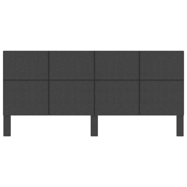 vidaXL Hoofdbord 200x200 cm stof donkergrijs