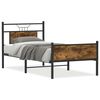 vidaXL Bedframe zonder matras hout gerookt eikenkleurig 80x200 cm