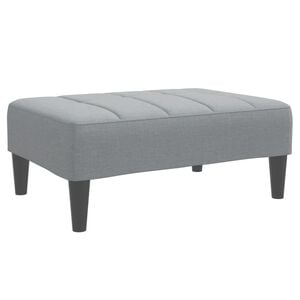 vidaXL Voetenbank 77x55x31 cm stof lichtgrijs