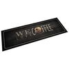 vidaXL Keukenmat wasbaar koffietekst 60x180 cm fluweel