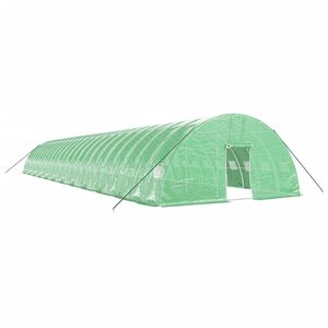 vidaXL Tuinkas met stalen frame 144 m&sup2; 24x6x2,85 m groen