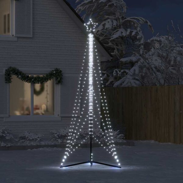 vidaXL LED-kerstboom 525 LEDs koud wit 302 cm