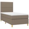 vidaXL Boxspring met matras stof taupe 100x200 cm