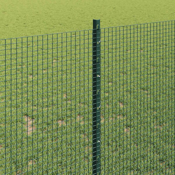 vidaXL Hek met Paal Groen 1 x 10 m Staal