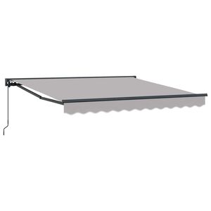 vidaXL Zijde Frame Lichtgrijs 300 x 250 cm Polyester met PU-coating