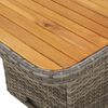 vidaXL Tuintafel 90x55x71 cm poly rattan en acaciahout grijs