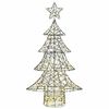 vidaXL Kerstboom met 160 LED Warmwit 150 cm Rattan