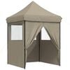 vidaXL Partytent Taupe 200 x 200 x 306 cm Oxford Stof