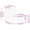 vidaXL Opslag bed met matras met matras Cr&egrave;me 140 x 200 cm Polyester