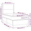 vidaXL Boxspring met matras fluweel zwart 80x200 cm