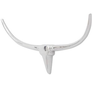 vidaXL Stierenkop voor aan de muur aluminium 96 cm zilverkleurig