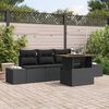 vidaXL Tuin Eetset met kussen met kussen 5 pcs Zwart en Bruin