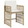 vidaXL 11-delige Tuinset met kussens poly rattan beige