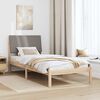 vidaXL Bedframe Bruin en taupe 90 x 190 cm Massief grenenhout