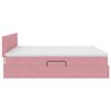 vidaXL Opslag bed met matras met hoofdeinde Roze 180 x 200 cm Fluweel