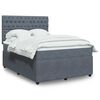 vidaXL Boxspring met matras fluweel donkergrijs 160x200 cm