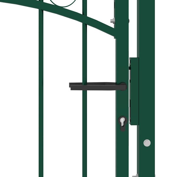 vidaXL Poort met speerpunten 100x175 cm staal groen