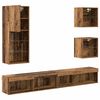 vidaXL TV Wand Eenheden met LED 5 pcs Oud Hout Bewerkt hout