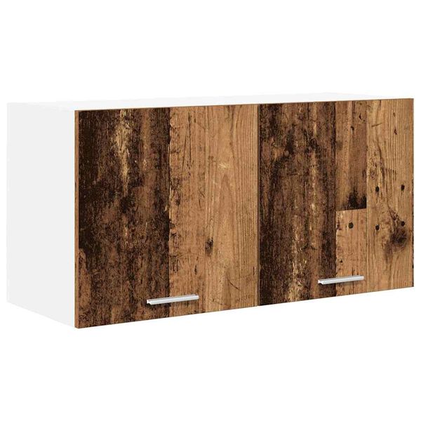 vidaXL Hangkast met opslag Oudhout 80 x 31 x 40 cm Bewerkt hout