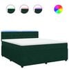 vidaXL Boxspring met matras fluweel donkergroen 180x200 cm