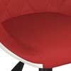vidaXL Eetkamerstoelen draaibaar 2 st kunstleer wijnrood en wit