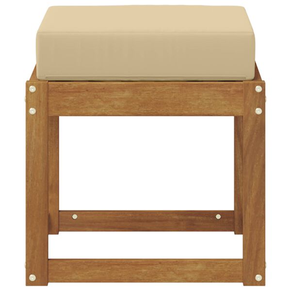 vidaXL Buitenstoolbank Massief Acaciahout Naturel